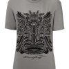 Herren T-Shirt Grau mit Schwarz - Ernst Fuchs Motiv