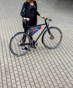 Fahrradtasche gross, rosa-bunt - Valentina Design
