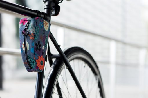 Fahrradtasche klein, rosa-bunt - Valentina Design