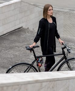 Fahrradtasche klein, schwarz-bunt - Valentina Design