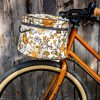 Fahrrad-Lenker-Tasche (gross, braun-blumen)