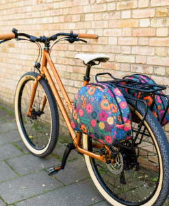 Fahrrad-Sattel-Taschen (gross, pink-bunt)